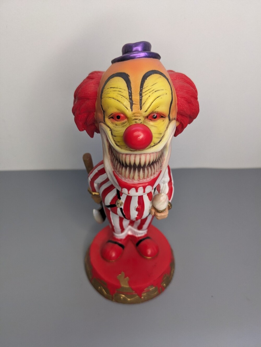 Adams Apple Clown Bobblehead 8" Resin Figure 2002 Hand Painted Rare Collector